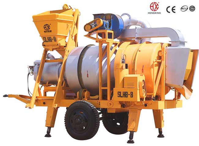 移動雙(shuang)滾筒間歇式瀝青(qing)混合料拌和機
